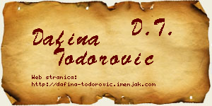 Dafina Todorović vizit kartica